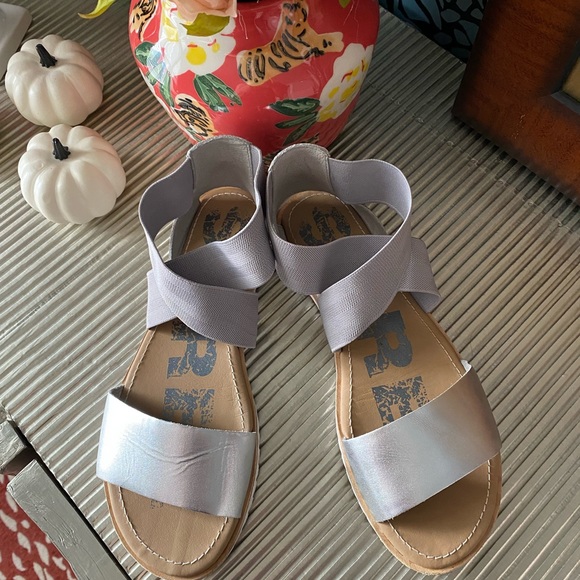 Silver Sorel Ella Sandals - Picture 2 of 7